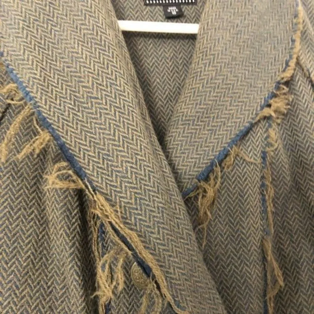 Nicole Miller Raw Edge Jacket Size 10 - Picture 3 of 5